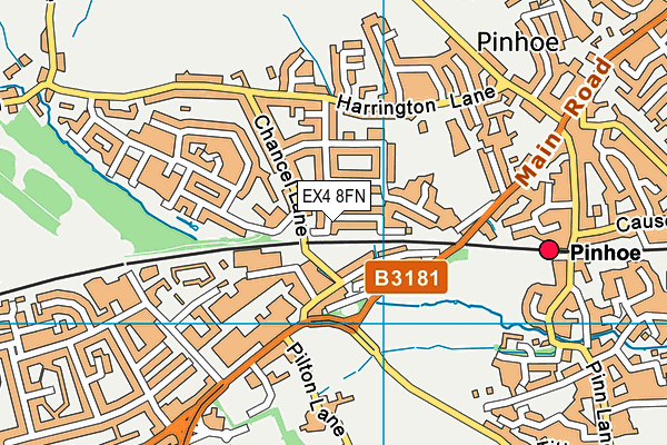 EX4 8FN map - OS VectorMap District (Ordnance Survey)