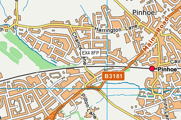 EX4 8FP map - OS VectorMap District (Ordnance Survey)