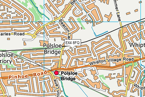 EX4 8FQ map - OS VectorMap District (Ordnance Survey)