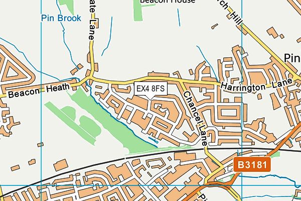 EX4 8FS map - OS VectorMap District (Ordnance Survey)