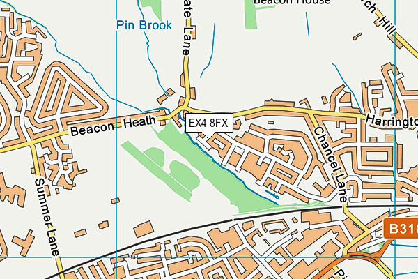 EX4 8FX map - OS VectorMap District (Ordnance Survey)