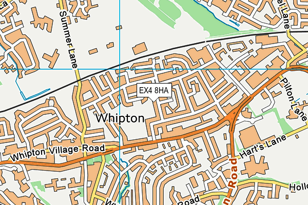 EX4 8HA map - OS VectorMap District (Ordnance Survey)