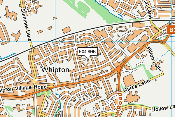 EX4 8HB map - OS VectorMap District (Ordnance Survey)