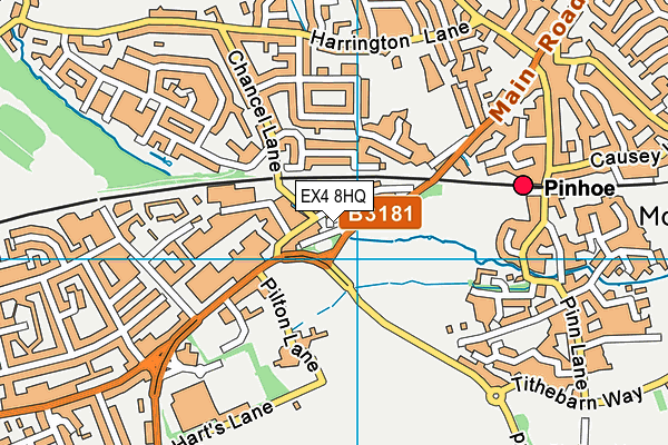 EX4 8HQ map - OS VectorMap District (Ordnance Survey)