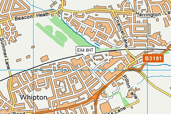 EX4 8HT map - OS VectorMap District (Ordnance Survey)