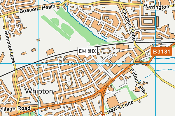 EX4 8HX map - OS VectorMap District (Ordnance Survey)