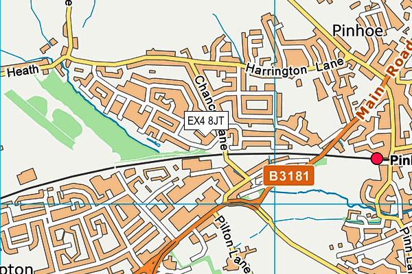 EX4 8JT map - OS VectorMap District (Ordnance Survey)