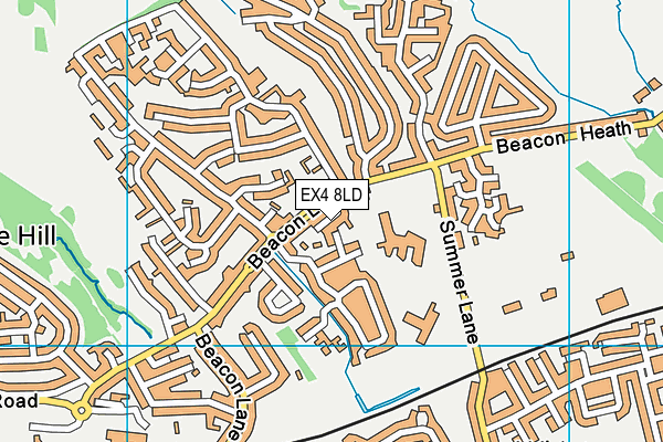 EX4 8LD map - OS VectorMap District (Ordnance Survey)