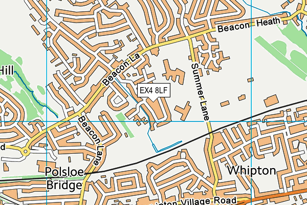 EX4 8LF map - OS VectorMap District (Ordnance Survey)
