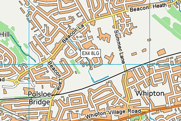 EX4 8LG map - OS VectorMap District (Ordnance Survey)