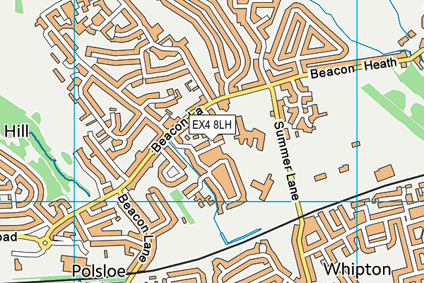 EX4 8LH map - OS VectorMap District (Ordnance Survey)