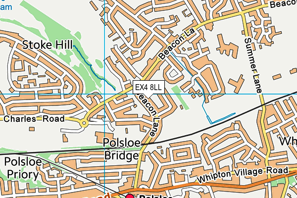 EX4 8LL map - OS VectorMap District (Ordnance Survey)