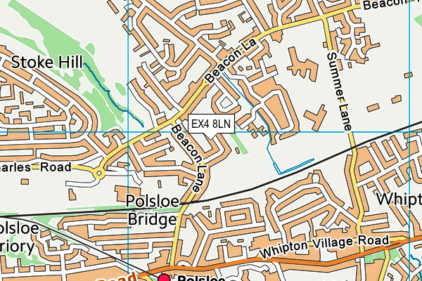 EX4 8LN map - OS VectorMap District (Ordnance Survey)