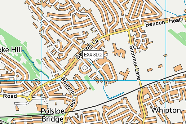 EX4 8LQ map - OS VectorMap District (Ordnance Survey)