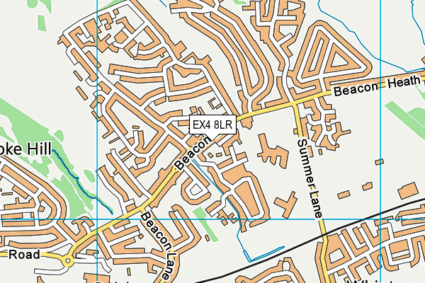 EX4 8LR map - OS VectorMap District (Ordnance Survey)