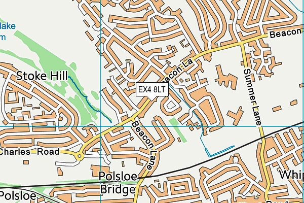 EX4 8LT map - OS VectorMap District (Ordnance Survey)