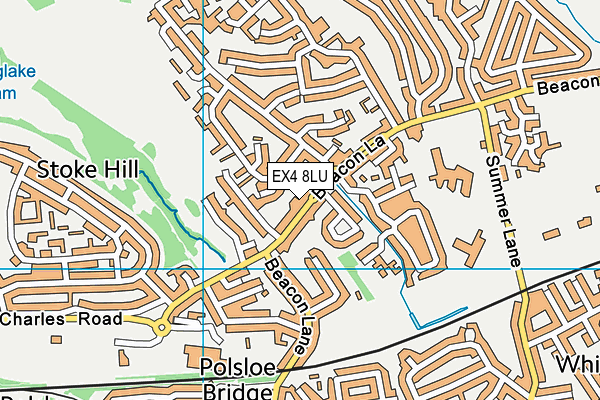 EX4 8LU map - OS VectorMap District (Ordnance Survey)