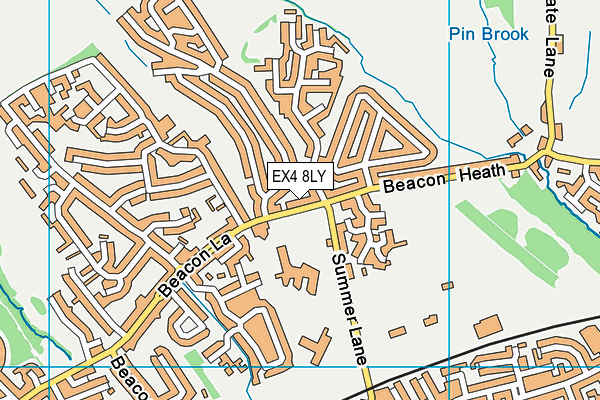 EX4 8LY map - OS VectorMap District (Ordnance Survey)