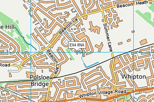 EX4 8NA map - OS VectorMap District (Ordnance Survey)