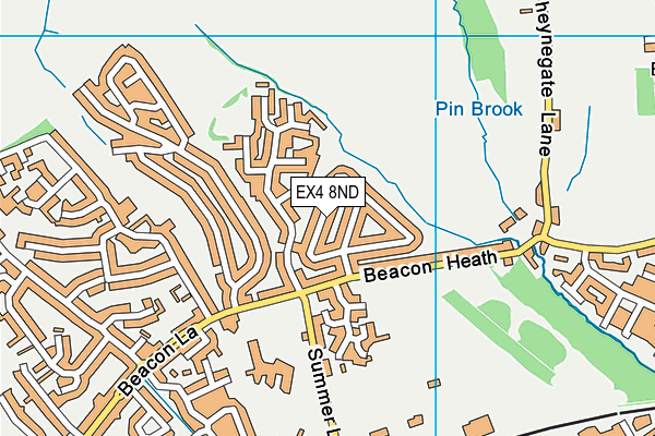 EX4 8ND map - OS VectorMap District (Ordnance Survey)