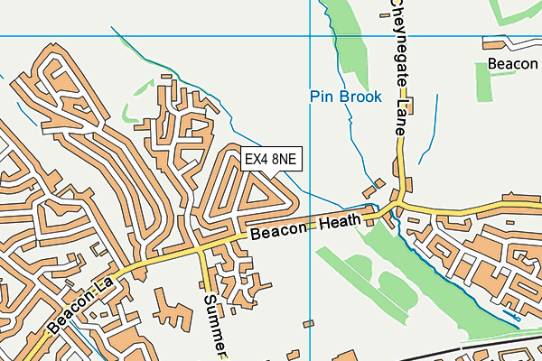 EX4 8NE map - OS VectorMap District (Ordnance Survey)