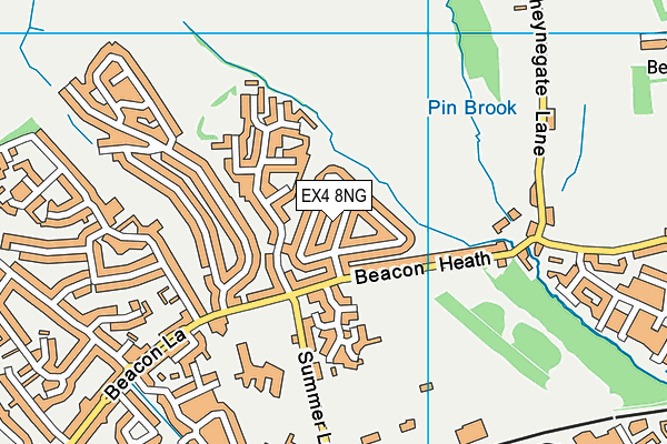 EX4 8NG map - OS VectorMap District (Ordnance Survey)