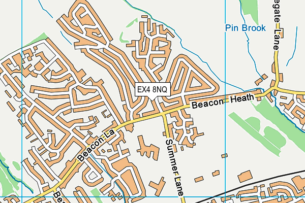 EX4 8NQ map - OS VectorMap District (Ordnance Survey)