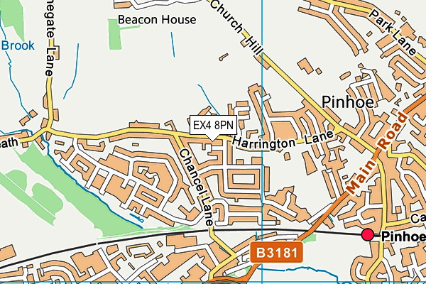 EX4 8PN map - OS VectorMap District (Ordnance Survey)