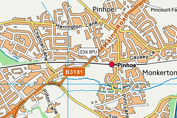 Library Field (Closed) map (EX4 8PU) - OS VectorMap District (Ordnance Survey)