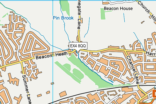 EX4 8QQ map - OS VectorMap District (Ordnance Survey)