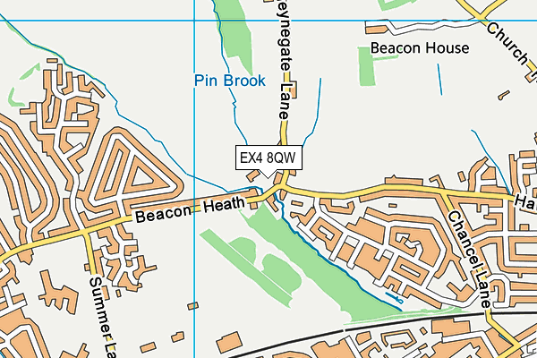 EX4 8QW map - OS VectorMap District (Ordnance Survey)