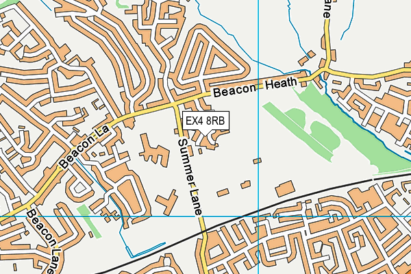 EX4 8RB map - OS VectorMap District (Ordnance Survey)