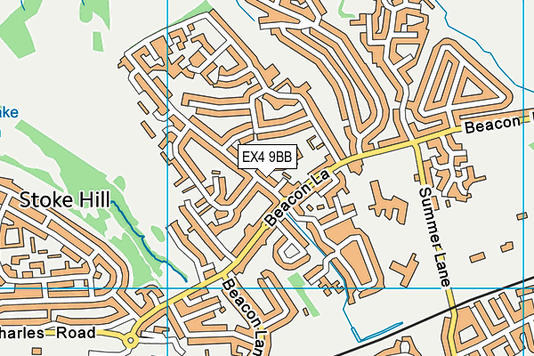 EX4 9BB map - OS VectorMap District (Ordnance Survey)