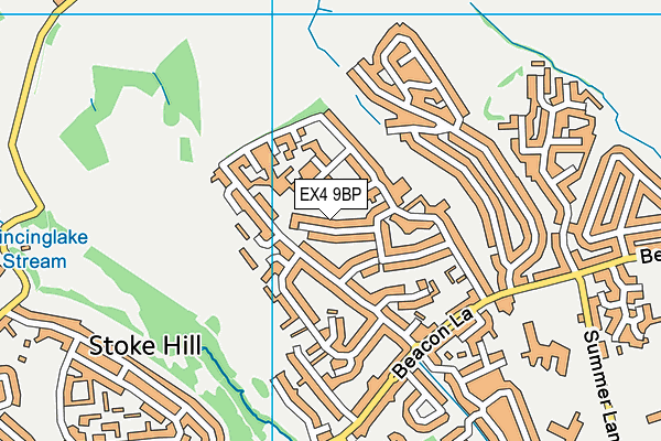 EX4 9BP map - OS VectorMap District (Ordnance Survey)