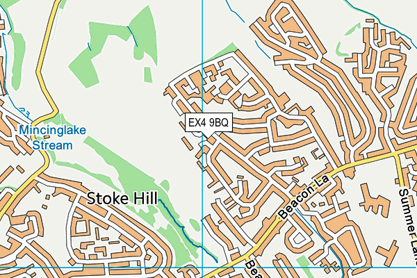 EX4 9BQ map - OS VectorMap District (Ordnance Survey)