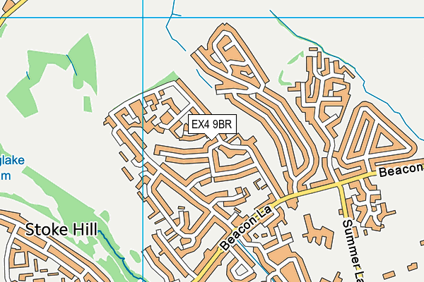 EX4 9BR map - OS VectorMap District (Ordnance Survey)