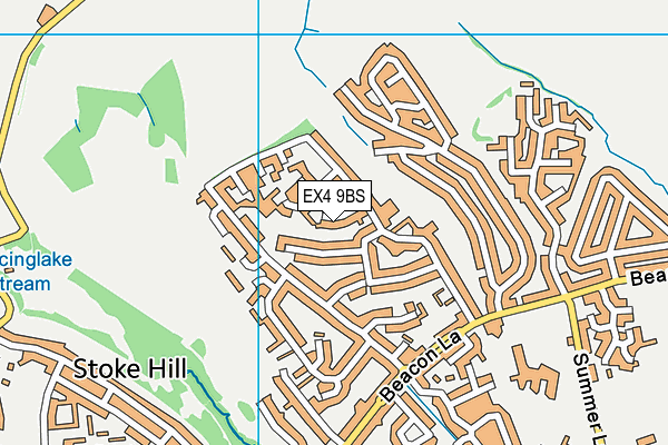 EX4 9BS map - OS VectorMap District (Ordnance Survey)