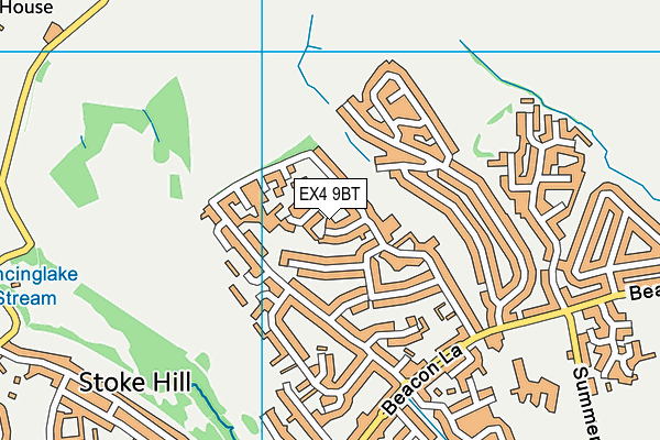 EX4 9BT map - OS VectorMap District (Ordnance Survey)