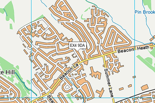 EX4 9DA map - OS VectorMap District (Ordnance Survey)