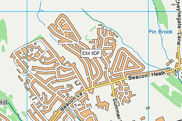EX4 9DP map - OS VectorMap District (Ordnance Survey)