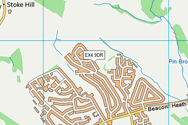 EX4 9DR map - OS VectorMap District (Ordnance Survey)