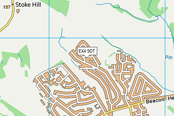 EX4 9DT map - OS VectorMap District (Ordnance Survey)