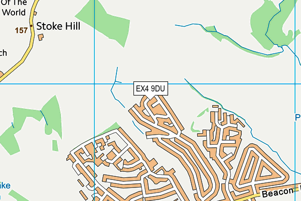 EX4 9DU map - OS VectorMap District (Ordnance Survey)