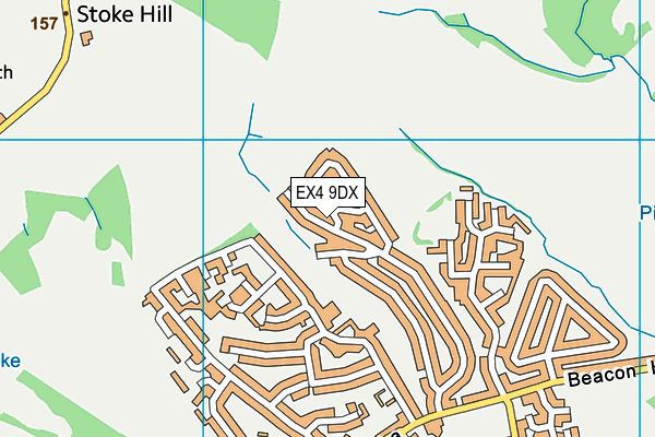 EX4 9DX map - OS VectorMap District (Ordnance Survey)