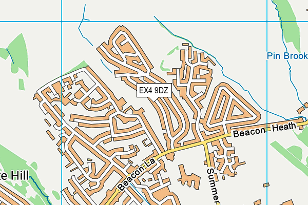 EX4 9DZ map - OS VectorMap District (Ordnance Survey)