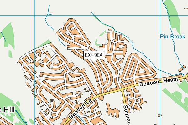 EX4 9EA map - OS VectorMap District (Ordnance Survey)