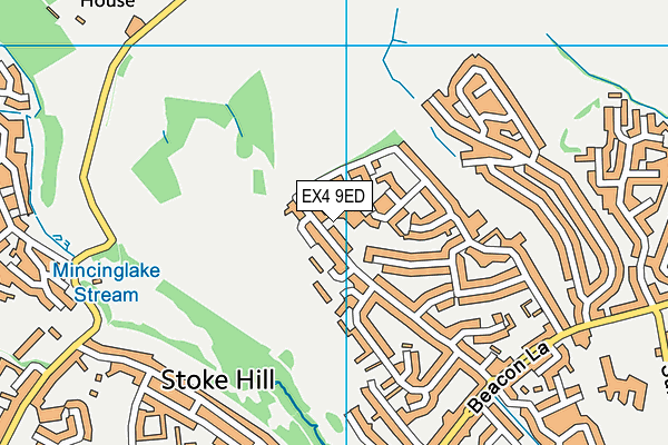 EX4 9ED map - OS VectorMap District (Ordnance Survey)