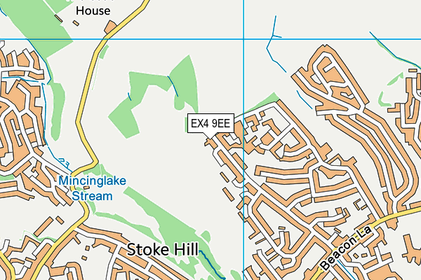 EX4 9EE map - OS VectorMap District (Ordnance Survey)