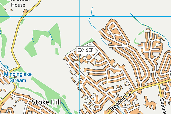 EX4 9EF map - OS VectorMap District (Ordnance Survey)