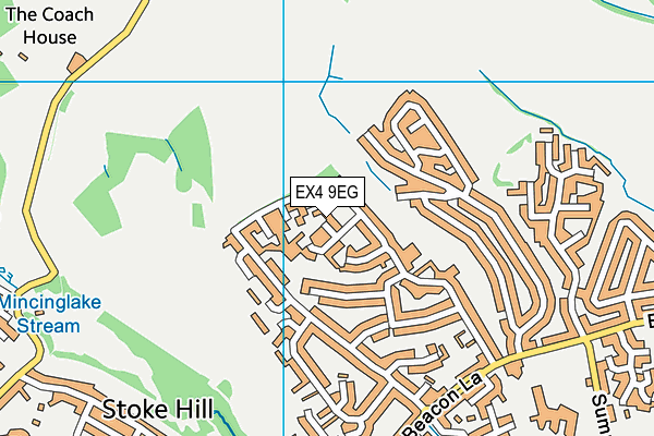 EX4 9EG map - OS VectorMap District (Ordnance Survey)